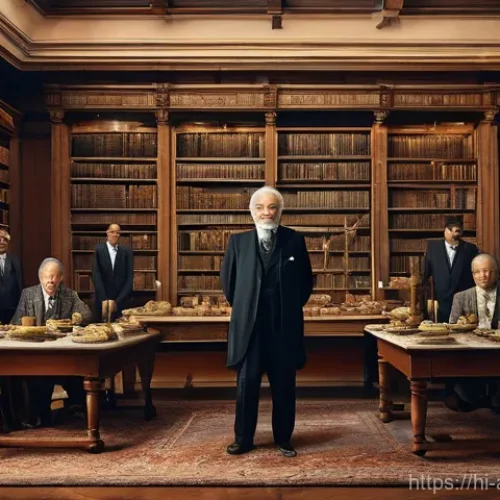 에드워드 브로이스와 문화 - **Prompt:** A distinguished, elderly male anthropologist, reminiscent of Edward Burnett Tylor, stand...