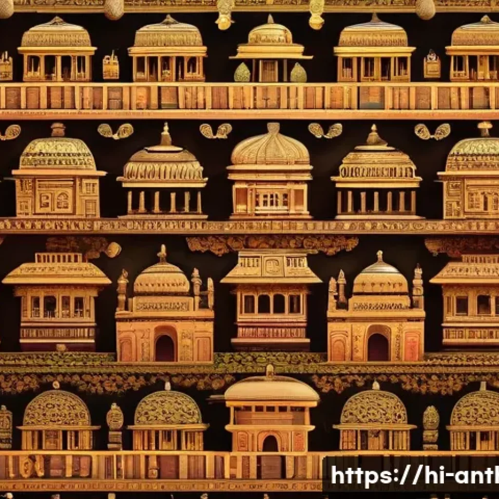 레비 스트로스의 구조주의 - A detailed digital artwork illustrating the concept of structuralism in culture, featuring an intric...